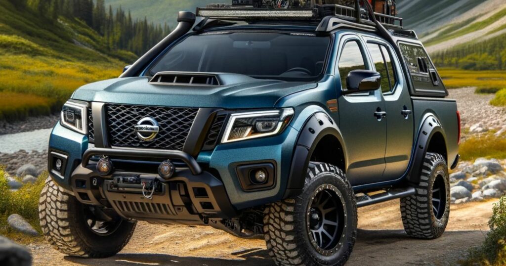 Nissan Frontier navigating rough terrain.