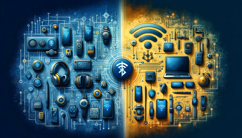 Bluetooth vs wireless technology image.