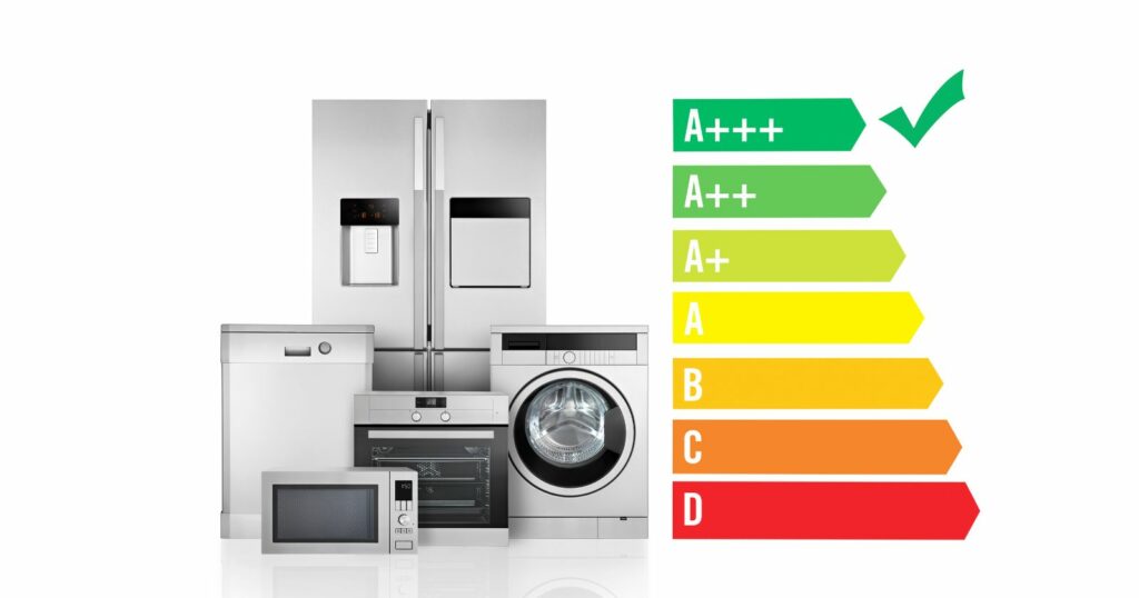 A highly efficient kitchen appliance with an energy efficiency rating, promoting energy conservation.