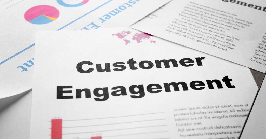 Customer engagement - a business concept that focuses on interacting and connecting with the audience.