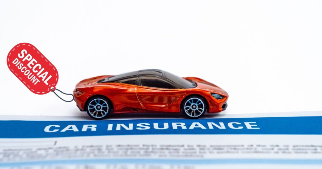 Image of car insurance for a new car. Learn about discounts and how they reduce premiums.